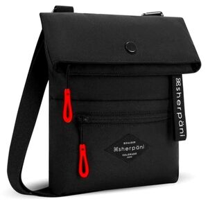 Sherpani Pica Crossbody Purse RFID Protection Nylon Travel Outdoor Black NWT